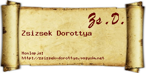 Zsizsek Dorottya névjegykártya